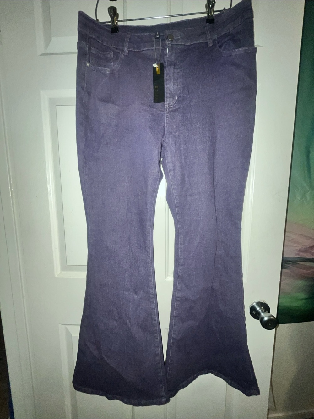 Purple Flare Jeans Wide Leg - Women